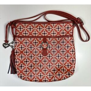 Brighton Water repellent nylon ikat crossbody orange Purse